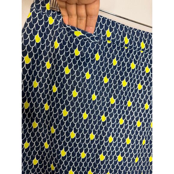 PETER MILLAR Wicking Golf Skort Performance UPF 50+ Blue/Yellow Sz M - Picture 5 of 10